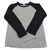 Sivo-čierne melírované tričko LamaLoli