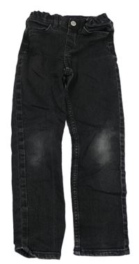 Čierne slim fit teplákové rifle H&M