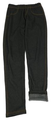 Černé zateplené tregíny riflového vzhledu