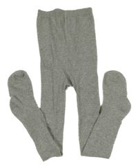 Šedé melírované punčocháče