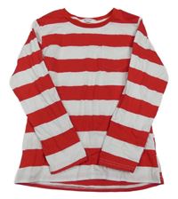 Červeno-biela pruhovaná tunika s vreckom DILBYKE