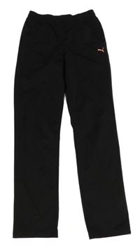 Čierne športové tepláky s logom PUMA