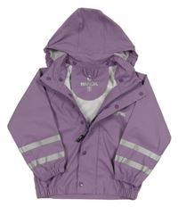 Fialová nepromokavá bunda s odopínacíá kapucňou NANOK