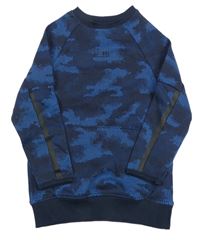 Tmavomodro-modrá army mikina s vreckom George