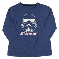 Tmavomodré melírované tričko so Star Wars PRIMARK