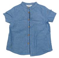 Modrá melírovaná košile PRIMARK