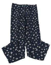 Tmavomodré legíny s kytičkami M&S