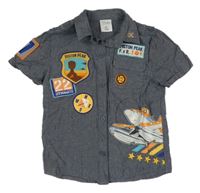 Tmavomodrá košile s PLANES Disney