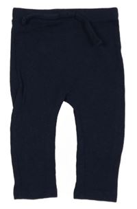 Tmavomodré žebrované turecké tepláky Matalan