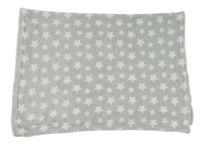 Svetlosivá plyšová deka s bielými hviezdičkami Baby Blanket