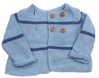 Modro-tmavomodrý prepínaci sveter s pruhmi Mothercare