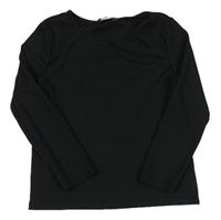 Čierne rebrované tričko Primark