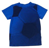 Safírovo-tmavomodré bodkované športové tričko H&M