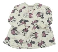 Krémové teplákové šaty s Minnie Disney