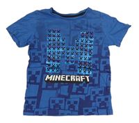 Modré tričko s Minecraft Tu