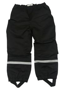 Černé šusťákové podšité kalhoty H&M