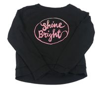 Čierna mikina s nápisom H&M
