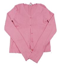 Ružový rebrovaný prepínaci crop sveter Primark