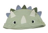 Svetlozelená bavlnená čapica s ostny - dinosaurus Tu