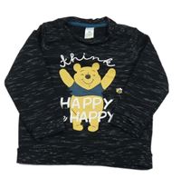 Čierna melírovaná mikina s Púem C&A