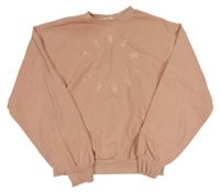 Staroružová oversize mikina s nápisom H&M