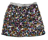 Farebná flitrová sukňa Shein