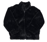 Čierna kožušinová podšitá bunda F&F