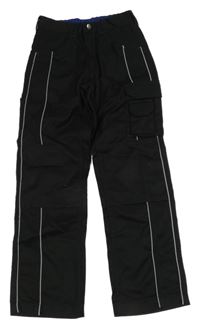 Černé pracovní cargo kalhoty