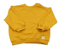 Horčicová mikina s výšivkou George