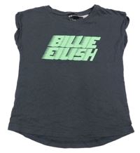 Antracitové hudební tričko s nápisem - Billie Eilish H&M