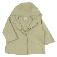 Svetlozelená šušťáková jarná bunda s kapucňou Zara