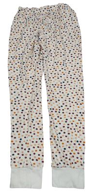 Bílé puntíkaté pyžamové kalhoty Name it