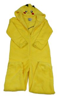 Žlutá chlupatá kombinéza a kapucí - Pikachu H&M