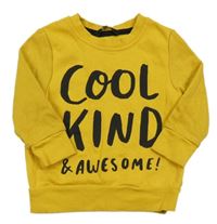 Horčicová mikina s nápisom George