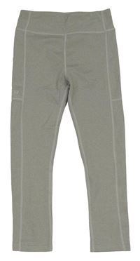 Sivé melírované športové legíny