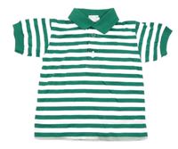 Zeleno-biele pruhované polo tričko
