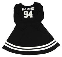 Čierne šaty s číslom H&M