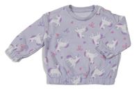 Lila mikina s jednorožcami Primark