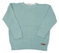 Tyrkysový melírovaný sveter H&M