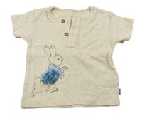 Béžové melírované tričko s králikom zn. M&S