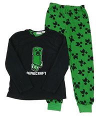 Černo-zelené fleecové pyžamo Minecraft Primark