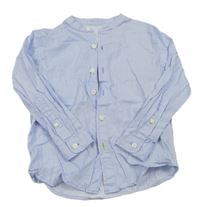 Modro-biela pruhovaná polo košeľa Dunnes Stores