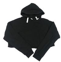 Čierna crop mikina s kapucňou Matalan