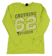 Neónově zelené tričko s číslom Chapter young