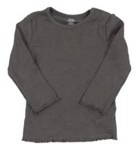 Tmavosivé rebrované tričko zn. F&F