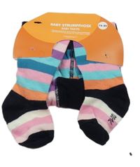 Nové - čierno-farebné pruhované pančuchy Lindex