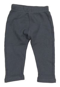 Tmavosivé vzorované tepláky so slimákom tcm