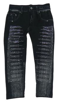 Černé tregíny s kamínky 