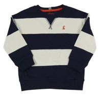 Bielo-tmavomodrá pruhovaná mikina Joules