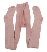 Svetloružové pančuchy so srdiečkami Yigga